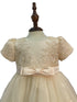 Baby Girls Sleeve Border Embroidery Elegant Tulle Flower Girl Dress 3-24M
